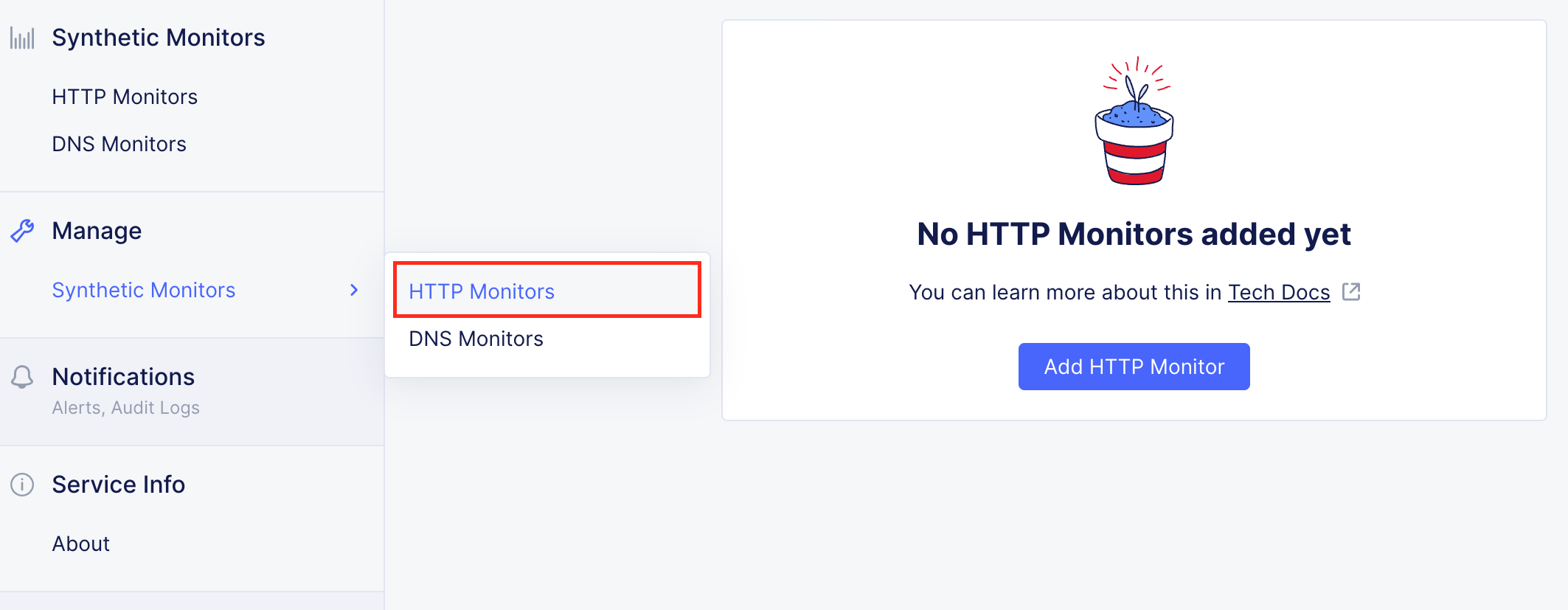 Figure: Manage Menu