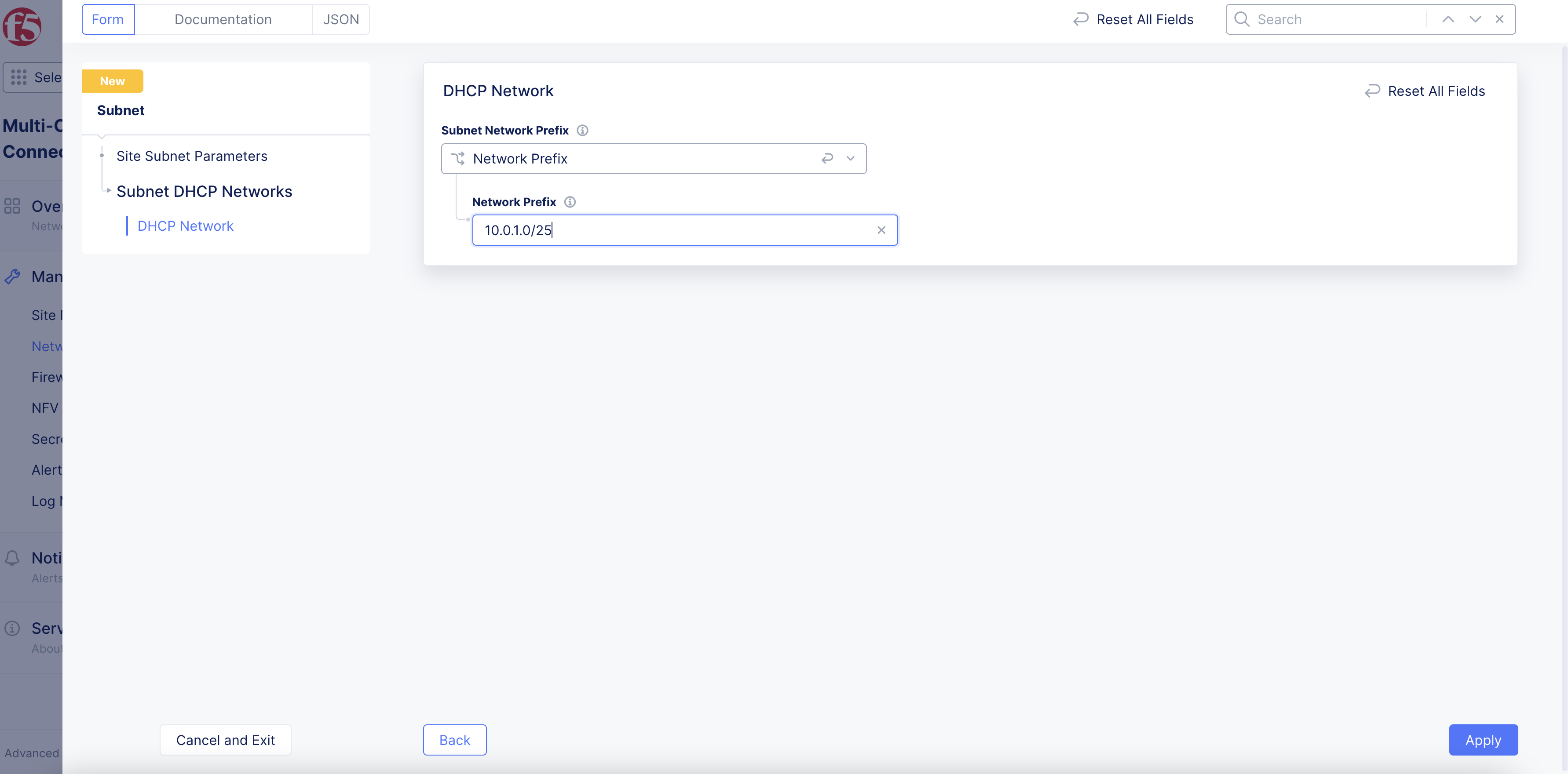 Figure: Subnet DHCP Prefix