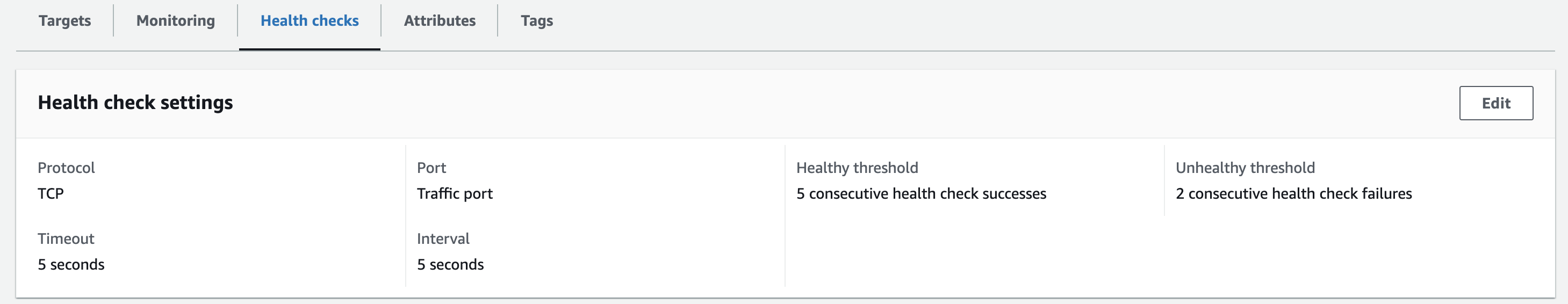 Figure: Enable Health Check