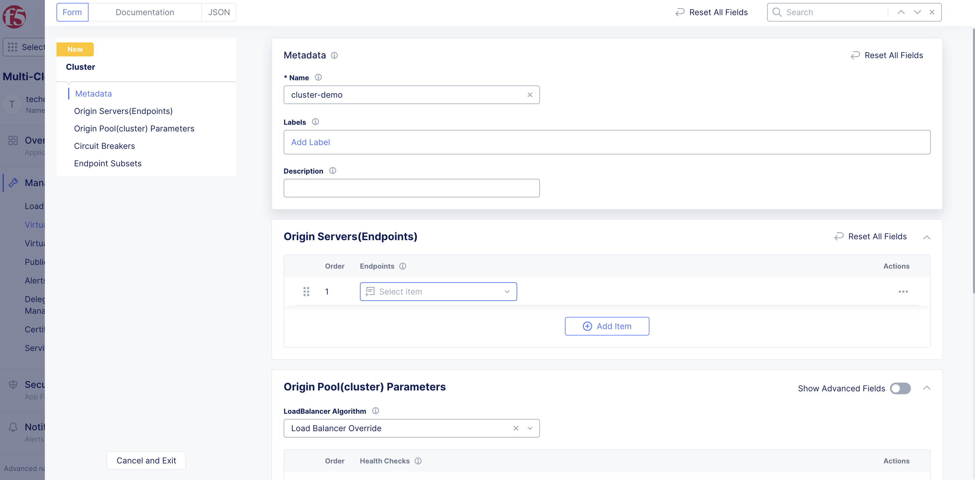 Figure: Select Cluster Endpoint