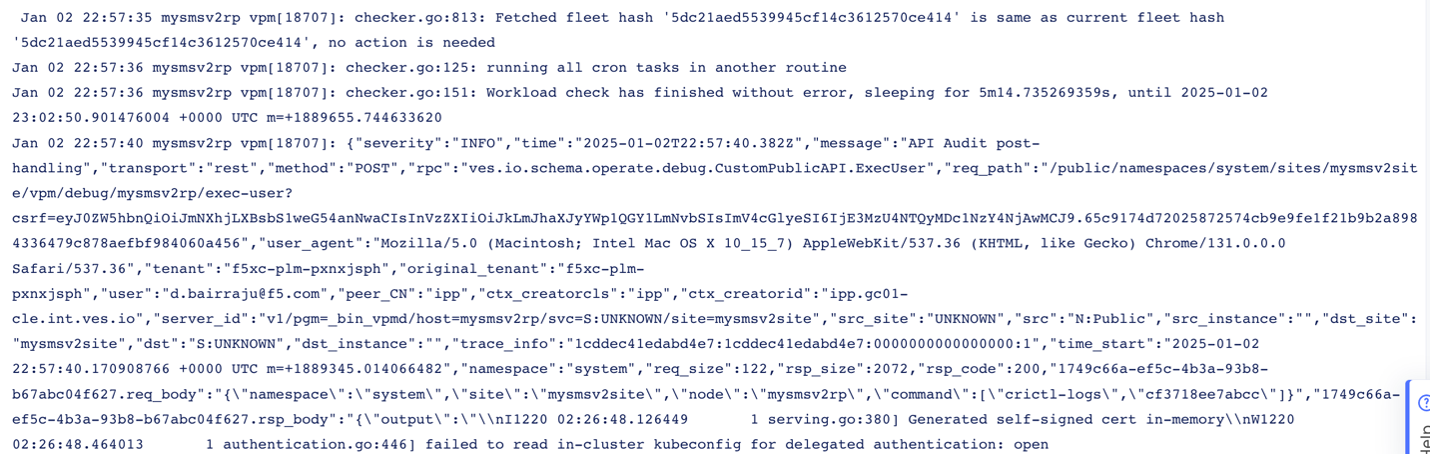 Figure: Command Output