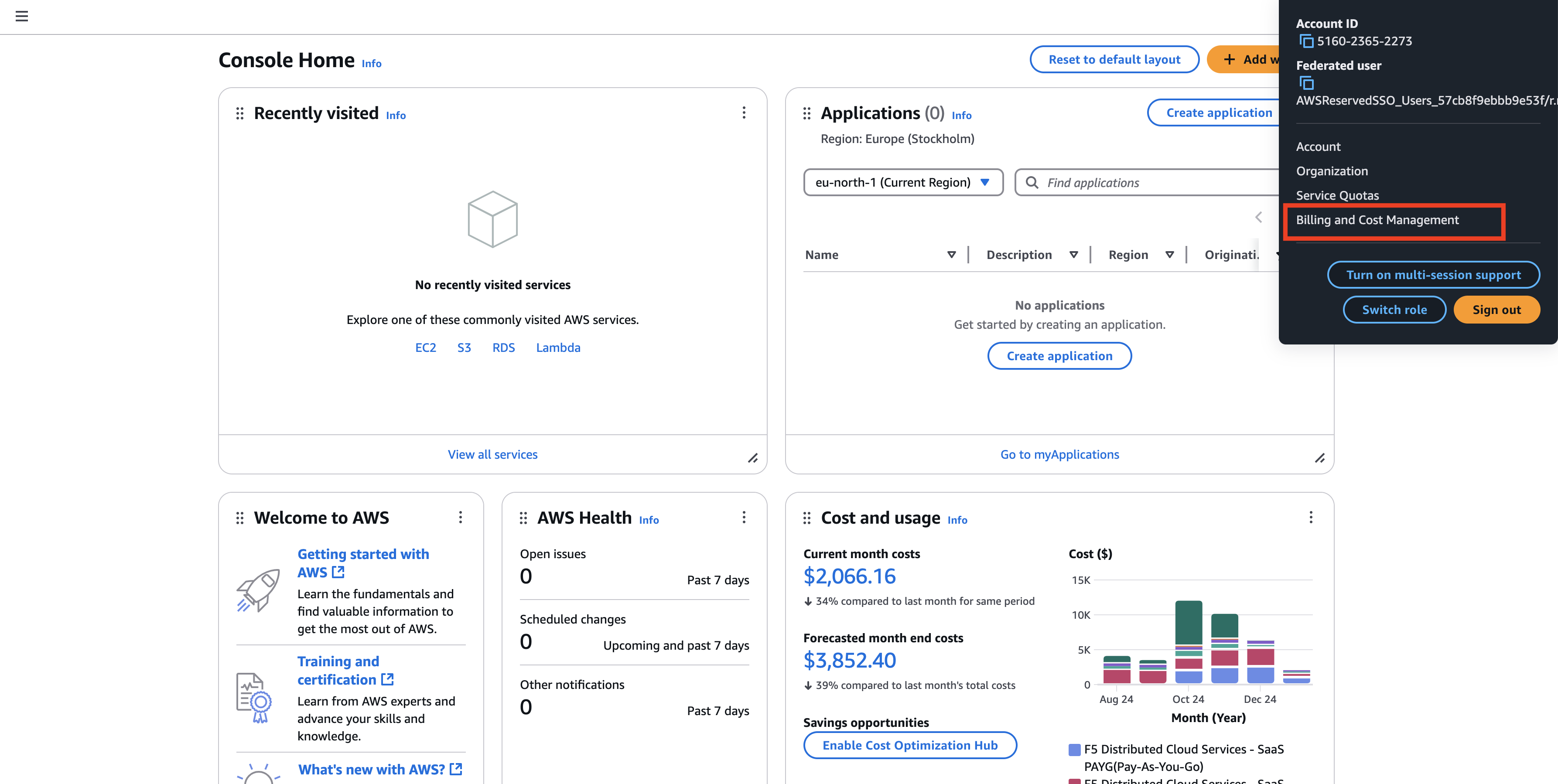 Figure: Billing and Cost Management